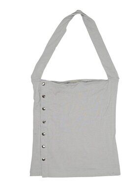 BELLE The Label Halter Side Snap Button Top in Silver